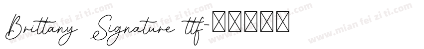 Brittany Signature ttf字体转换